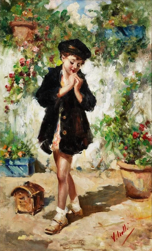 Bambino tra i fiori